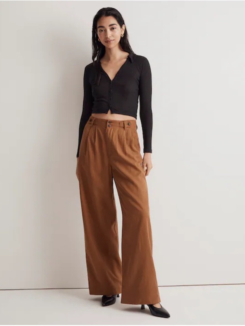 Madewell Harlow Wide-Leg High Pants, size 6P
